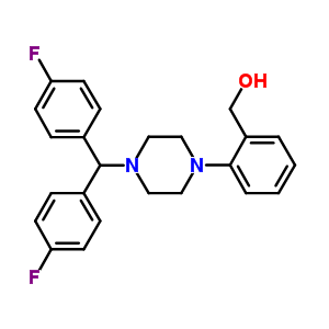 2-{4-[Bis(4-fluorophenyl)methyl]piperazinyl}benzyl alcohol Structure,914349-61-4Structure