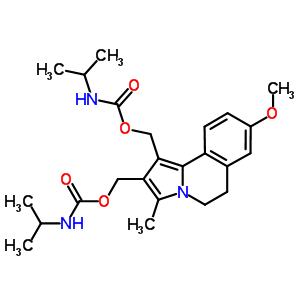 Carbamic acid,(1-methylethyl)-,(5,6-dihydro-8-methoxy-3-methylpyrrolo[2,1-a]isoquinoline-1,2-diyl)bis(methylene)ester (9ci) Structure,91523-55-6Structure