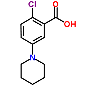 2-Chloro-5-piperidin-1-yl-benzoic acid Structure,915921-24-3Structure