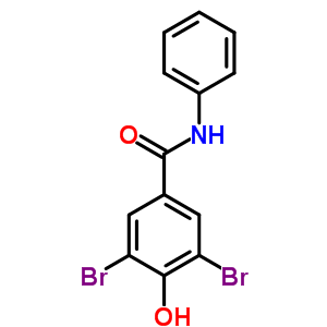 3,5-Dibromo-4-hydroxy-n-phenyl-benzamide Structure,91805-70-8Structure