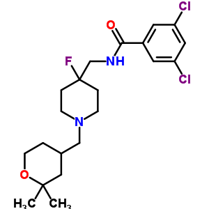 3,5-Dichloro-n-[[4-fluoro-1-[(tetrahydro-2,2-dimethyl-2h-pyran-4-yl)methyl]-4-piperidinyl]methyl]benzamide Structure,918431-87-5Structure