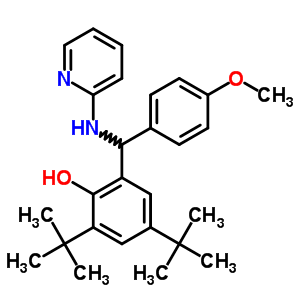 2-[(4-Methoxyphenyl)-(pyridin-2-ylamino)methyl]-4,6-ditert-butyl-phenol Structure,91860-23-0Structure