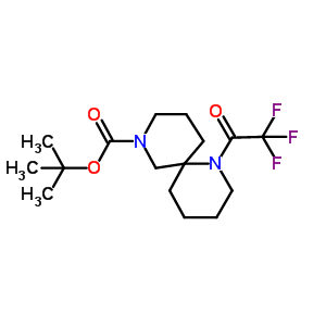 1,8-Diazaspiro[5.5]undecane-8-carboxylic acid, 1-(2,2,2-trifluoroacetyl)-, 1,1-dimethylethyl ester Structure,918896-29-4Structure