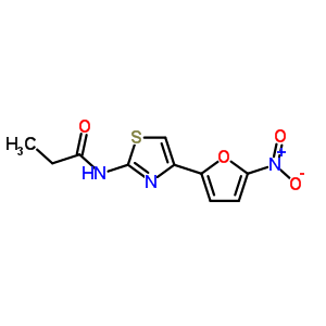 N-[4-(5-nitro-2-furyl)-1,3-thiazol-2-yl]propanamide Structure,92057-24-4Structure