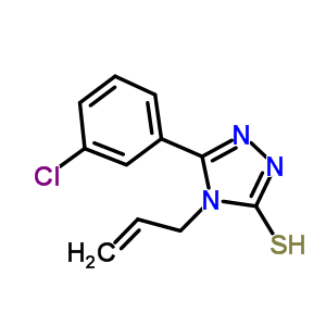 4-Allyl-5-(3-chlorophenyl)-4H-1,2,4-triazole-3-thiol Structure,92286-36-7Structure