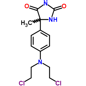 2,4-Imidazolidinedione, 5-[4-[bis(2-chloroethyl)amino]phenyl]-5-methyl- Structure,92295-23-3Structure