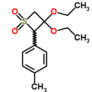 3,3-Diethoxy-2-(4-methylphenyl)thietane 1,1-dioxide Structure,92301-94-5Structure