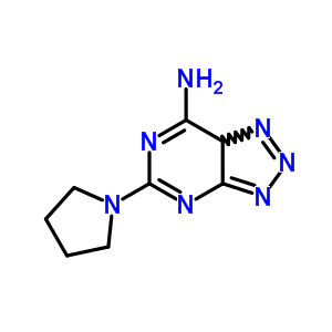 3H-1,2,3-triazolo[4,5-d]pyrimidin-7-amine,5-(1-pyrrolidinyl)- Structure,92335-64-3Structure