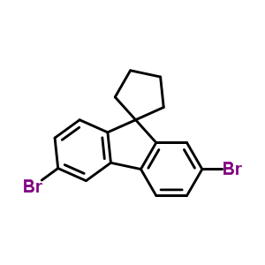 Spiro[cyclopentane-1,9-(2,6-dibromo-9h-fluorene)] Structure,925890-09-1Structure