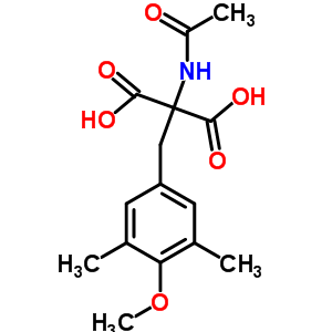 2-Acetamido-2-[(4-methoxy-3,5-dimethyl-phenyl)methyl]propanedioic acid Structure,92653-37-7Structure