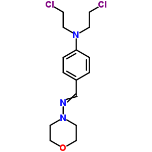 4-Morpholinamine,n-[[4-[bis(2-chloroethyl)amino]phenyl]methylene]- Structure,92700-05-5Structure