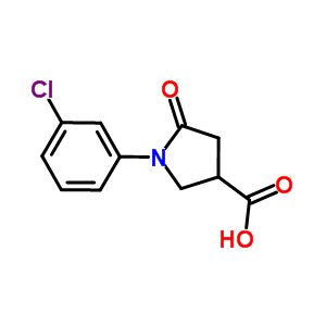 1-(3-Chlorophenyl)-5-oxopyrrolidine-3-carboxylicacid Structure,92847-41-1Structure