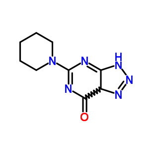 7H-1,2,3-triazolo[4,5-d]pyrimidin-7-one,3,6-dihydro-5-(1-piperidinyl)- Structure,92985-34-7Structure