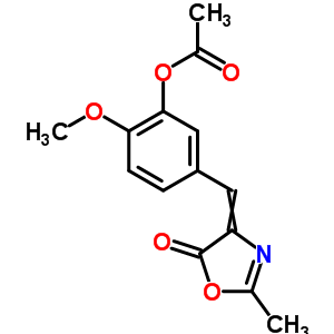 5(4H)-oxazolone,4-[[3-(acetyloxy)-4-methoxyphenyl]methylene]-2-methyl- Structure,92995-38-5Structure