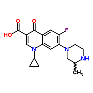 1-Cyclopropyl-6-fluoro-7-(3-methyl-1-piperazinyl)-1,4-dihydro-4-oxo-3-quinolinecarboxylic acid Structure,93107-32-5Structure