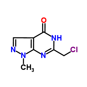 6-(Chloromethyl)-1-methyl-1,5-dihydro-4H-pyrazolo[3,4-d]pyrimidin-4-one Structure,931075-55-7Structure