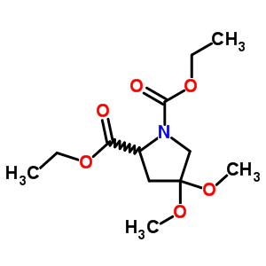 Diethyl 4,4-dimethoxypyrrolidine-1,2-dicarboxylate Structure,93186-12-0Structure