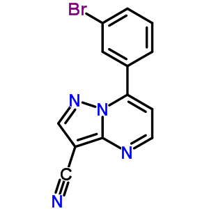 7-(3-Bromophenyl)pyrazolo[1,5-a]pyrimidine-3-carbonitrile Structure,933054-30-9Structure