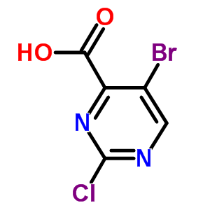 5-Bromo-2-chloropyrimidine-4-carboxylic acid Structure,933739-55-0Structure