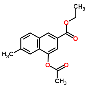 4-(Acetyloxy)-6-methyl-2-naphthalenecarboxylic acid ethyl ester Structure,93435-18-8Structure