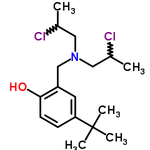 2-[(Bis(2-chloropropyl)amino)methyl]-4-tert-butyl-phenol Structure,93543-27-2Structure