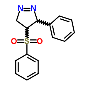 3H-pyrazole,4,5-dihydro-3-phenyl-4-(phenylsulfonyl)- Structure,93733-24-5Structure