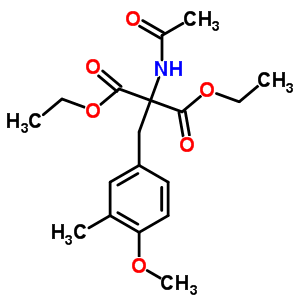 Diethyl 2-acetamido-2-[(4-methoxy-3-methyl-phenyl)methyl]propanedioate Structure,93902-19-3Structure