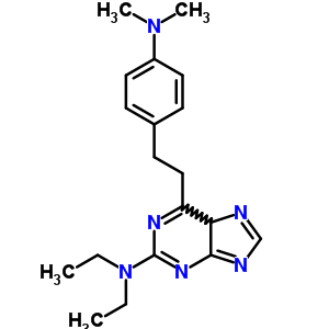 9H-purin-2-amine,6-[2-[4-(dimethylamino)phenyl]ethyl]-n,n-diethyl- Structure,94440-37-6Structure