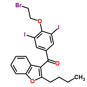 2-N-butyl-4-[(2-bromoethoxy)-3,5-diiodobenzoyl]benzofuran Structure,96027-84-8Structure